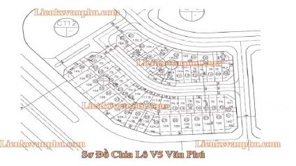 Bản đồ quy hoạch chia lô liền kề V5 V6 Văn Phú - khu nhà phố thương mại The Victoria Văn Phú