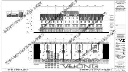 Sơ đồ ghép khối Block 02 liền kề La Casta Văn Phú - liền kề Văn Phú HiBrand - khu đô thị Văn Phú