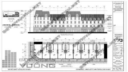 Sơ đồ ghép khối Block 01, Block 03 liền kề La Casta Văn Phú - liền kề Văn Phú HiBrand - khu đô thị Văn Phú