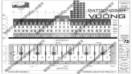 Sơ đồ ghép khối Block 12 liền kề La Casta Văn Phú - liền kề Văn Phú HiBrand - khu đô thị Văn Phú