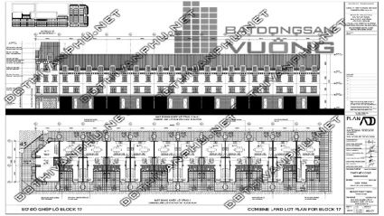 Sơ đồ ghép khối Block 17 liền kề La Casta Văn Phú - liền kề Văn Phú HiBrand - khu đô thị Văn Phú