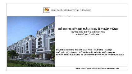 Mẫu thiết kế nhà 6 tầng liền kề V5 V6 Văn Phú - Nhà phố thương mại The Victoria Văn Phú