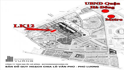 Bán nhà Liền kề Văn Phú lô LK12, mặt đường 12m, nhà hướng Tây - Bắc, Khu đô thị Văn Phú [#H1804.1570]